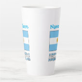 Argentinië Argentijnse Vlag Gepersonaliseerde Naam Latte Mok (Voorkant)