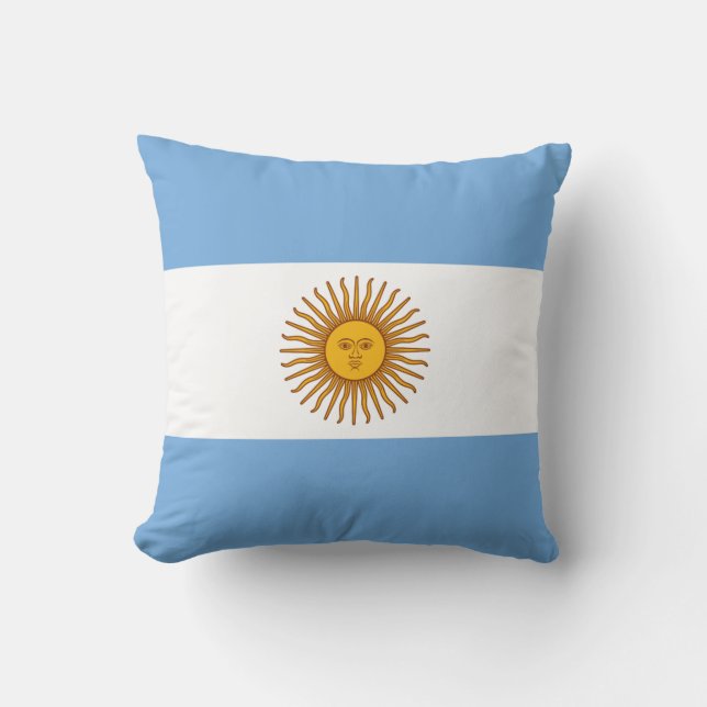 Argentinië (Argentijnse) Vlag Kussen (Voorkant)