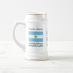 Argentinië Argentijnse Vlag Personalisatie Naam Bl Bierpul