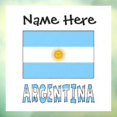 Argentinië Argentijnse Vlag Persoonlijk  Raamsticker (Vel 3)