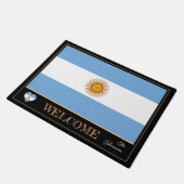 Argentinië & Argentijnse Vlag/Sport Welkom Deurmat (Schuin)