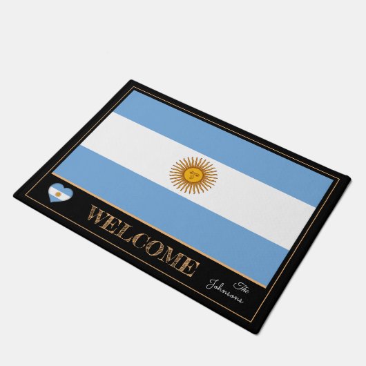 Argentinië & Argentijnse Vlag/Sport Welkom Deurmat (Schuin)