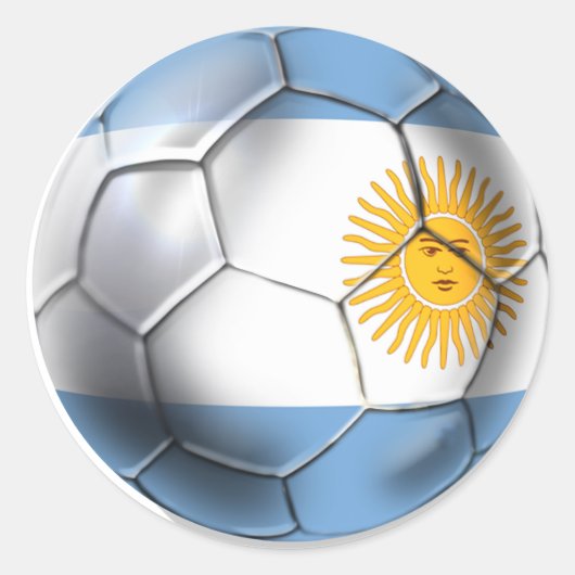 Argentinië Argentijnse Voetbal Shirten Ronde Sticker (Voorkant)