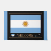 Argentinië & Argentinië Vlaggenhuis / sport Welkom Deurmat (Voorkant)