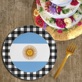 Argentinië Bord, buffelpleister en Argentijnse vla Papieren Bordje