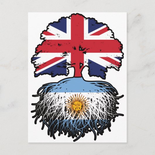 Argentinië - Brits - Bergoldvlag Briefkaart (Voorkant)