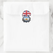 Argentinië - Brits - Bergoldvlag Ronde Sticker (Tas)