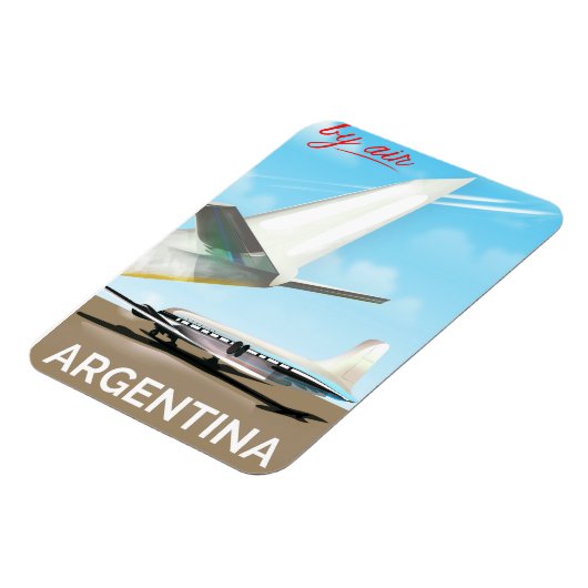 Argentinië "By Air" poster Magneet (Linkerzijde)