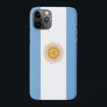 argentinië Case-Mate iPhone case<br><div class="desc">De nationale vlag van Argentinië is een drieband, bestaande uit drie even brede horizontale banden met een kleur die lichtblauw, wit en lichtblauw is. De volledige vlag met de zon heet de officiële keremoniale vlag (Spaans: Bandera Oficial de Ceremonia). De vlag zonder zon wordt beschouwd als de siervlag (Bandera de...</div>