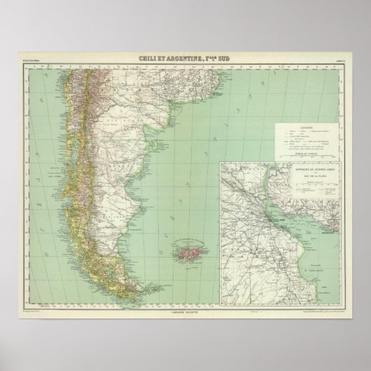 Argentinië, Chili Poster (Voorkant)