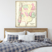 Argentinië, Chili, Uruguay en Paraguay Canvas Afdruk (Insitu (Slaapkamer))