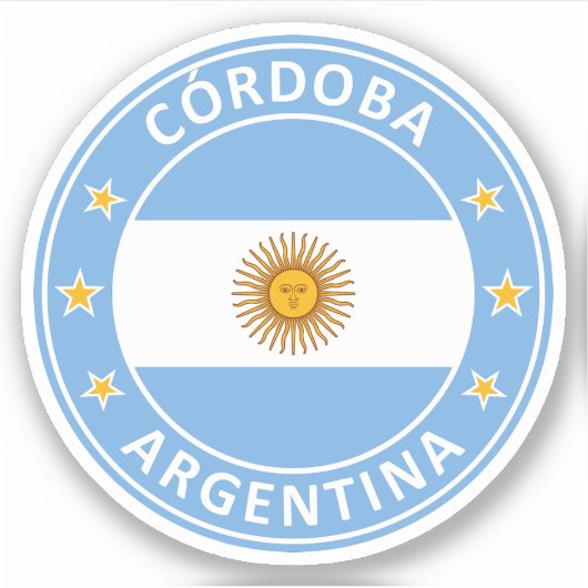 Argentinië, Cordoba Sticker (Voorkant)