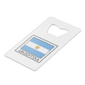 Argentinië Creditkaart Flessenopener (Voorkant Gekanteld)