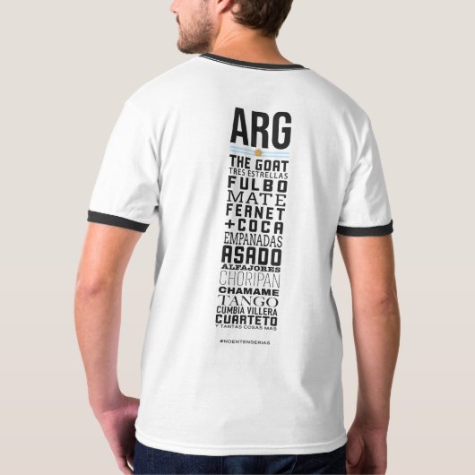 Argentinië cultuur lijst T-Shirt (Achterkant)