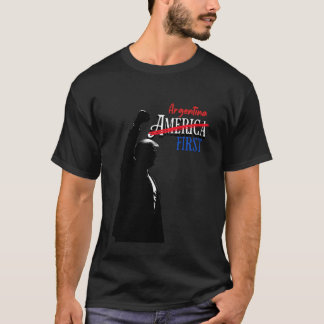 Argentinië Eerst Politiek ontwerp met opgeheven vu T-shirt