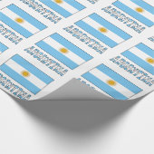 Argentinië en Argentijnse vlag Cadeaupapier (Hoek)