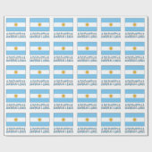 Argentinië en Argentijnse vlag Cadeaupapier (Vlak)