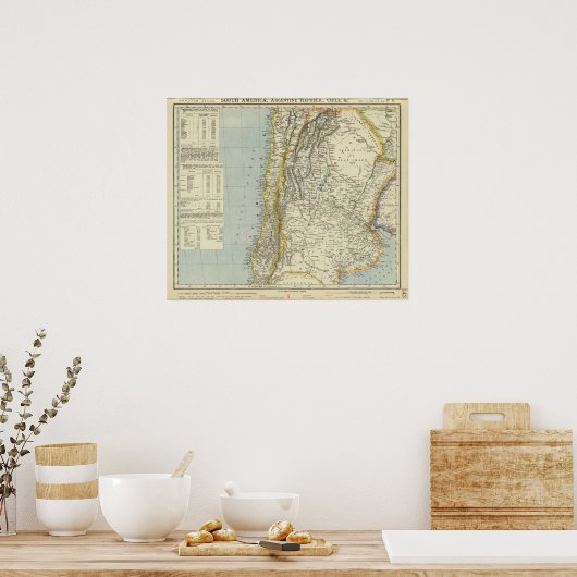 Argentinië en Chili Poster (Keuken)