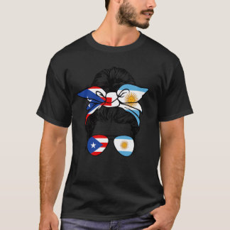 Argentinië en Puerto Rico Mix Half Argentijnse Hal T-shirt