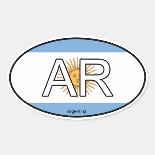 Argentinië Euro Sticker (Voorkant)