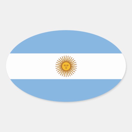 Argentinië* European Style Oval Sticker (Voorkant)