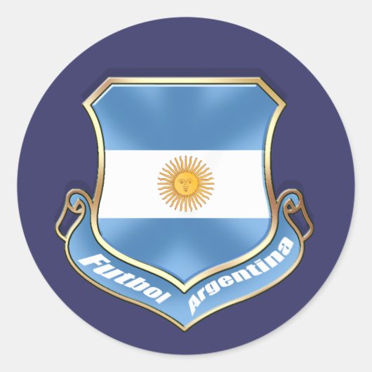 Argentinië fans voetbal voetbalschild embleem badg ronde sticker (Voorkant)