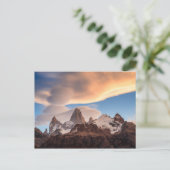 Argentinië - Fitz Roy sunset briefkaart (Staand voorkant)