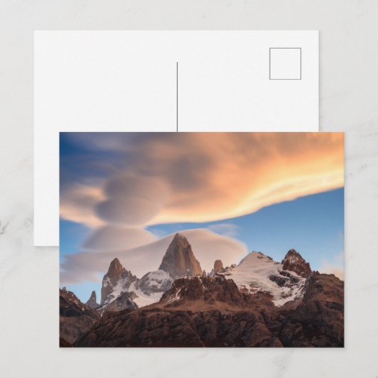 Argentinië - Fitz Roy sunset briefkaart (Voorkant / Achterkant)
