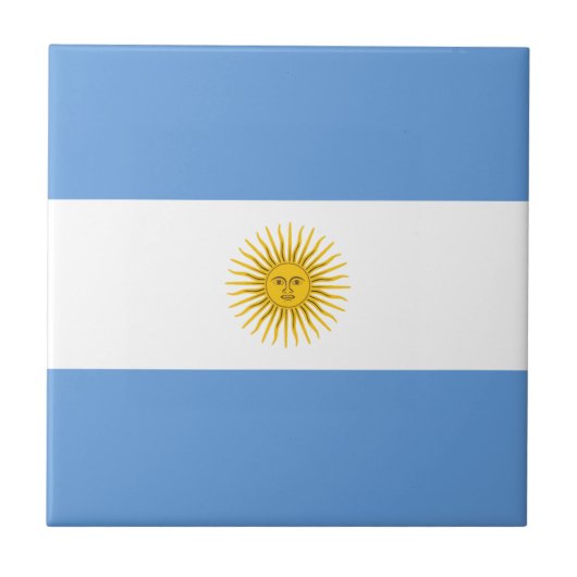 Argentinië Flag Ceramic Tile Tegeltje (Voorkant)