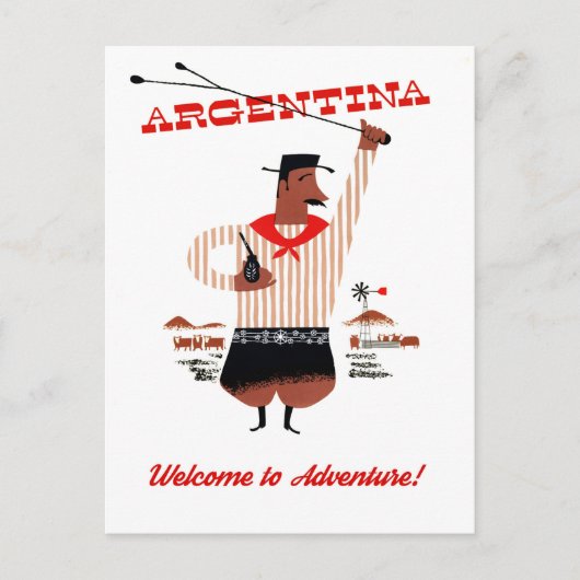 Argentinië, Gauchos Briefkaart (Voorkant)