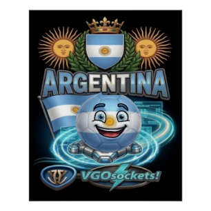 Argentinië-GBall-001 Perfect Poster
