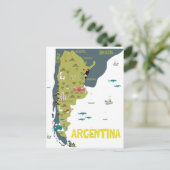 Argentinië geïllustreerde kaart (Staand voorkant)