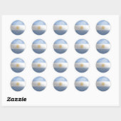 Argentinië Glossy Circle Flag Ronde Sticker (Vel)