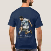 Argentinië GOAT 10 Voetbal Schets T-Shirt (Achterkant)