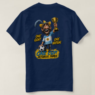 Argentinië GOAT Nation Drie Kampioenen Fan T-shirt