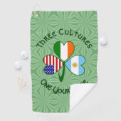 Argentinië Ierland USA Shamrock Flag Golfhanddoek (Insitu)