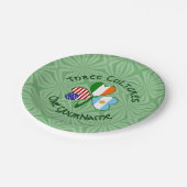 Argentinië Ierland USA Shamrock Flag Papieren Bordje (Gekanteld)