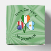 Argentinië Ierland USA Shamrock Vlag Gepersonalise Bedankdoosjes (Bovenkant)