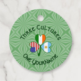 Argentinië Ierland USA Shamrock Vlag Gepersonalise Bedankjes Labels
