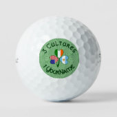 Argentinië Ierland USA Shamrock Vlag Gepersonalise Golfballen (Voorkant)