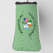 Argentinië Ierland USA Shamrock Vlag Gepersonalise Golfheadcover (Draai 90)