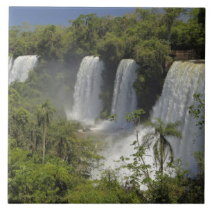 Argentinië, Iguacu-watervallen in de zon. Tegeltje