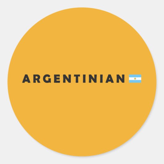 Argentinië, ik ben Argentijn Ronde Sticker (Voorkant)