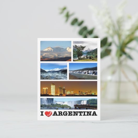 Argentinië - Ik hou van - Briefkaart (Staand voorkant)