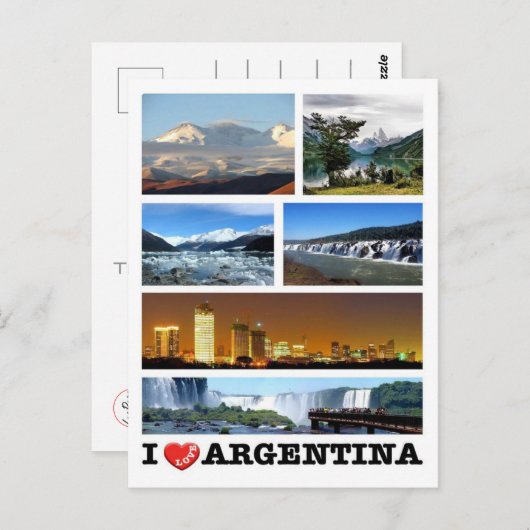 Argentinië - Ik hou van - Briefkaart (Voorkant / Achterkant)