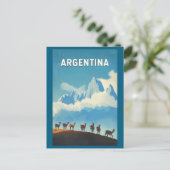 Argentinië Illustratie Reizen Art Vintage Briefkaart (Staand voorkant)