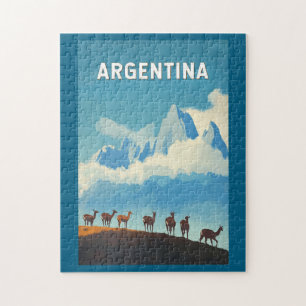 Argentinië Illustratie Reizen Art Vintage Legpuzzel