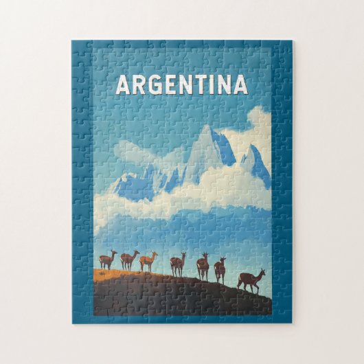 Argentinië Illustratie Reizen Art Vintage Legpuzzel (Verticaal)