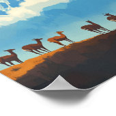 Argentinië Illustratie Reizen Art Vintage Poster (Hoek)