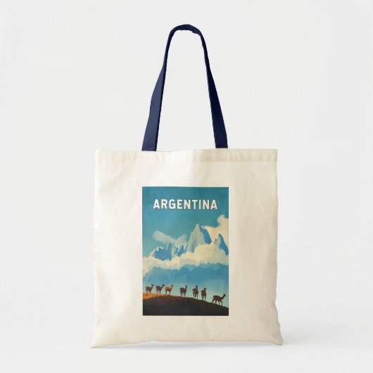 Argentinië Illustratie Reizen Art Vintage Tote Bag (Voorkant)